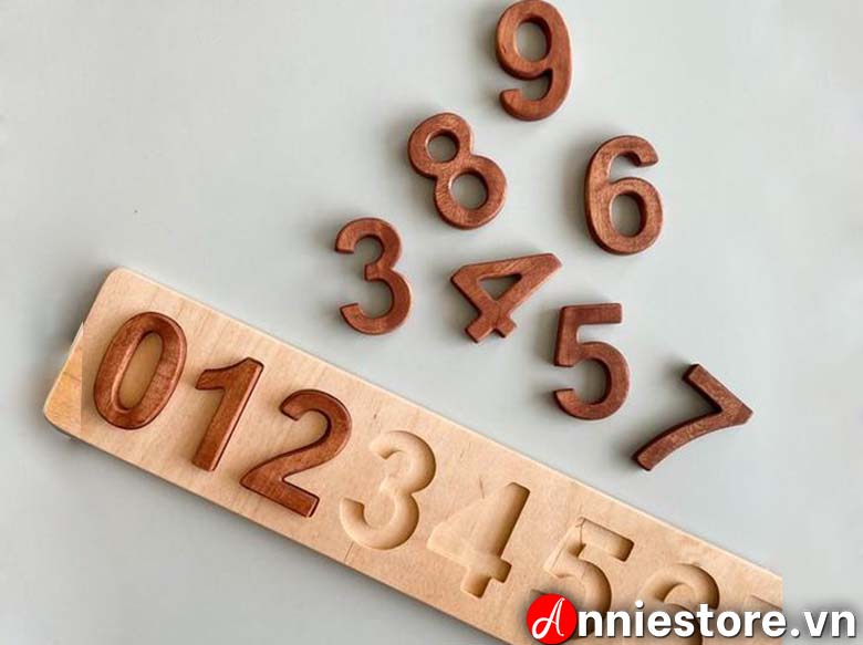 Bộ số điếm bằng gỗ cho né làm quen với con số 