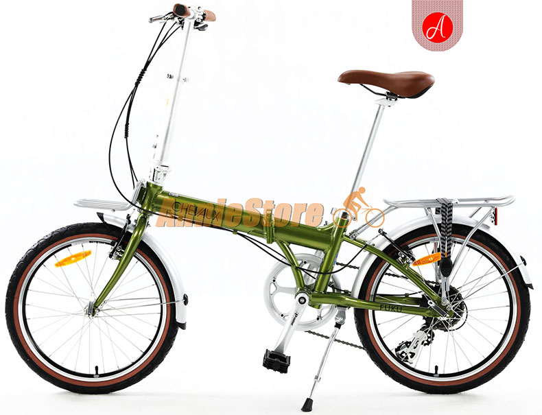 Xe đạp Chevaux Fuku xanh